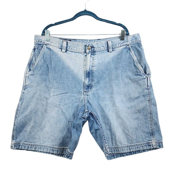 Lands End Men's Denim Bermuda Shorts Size 40 Regular 8" inseam Work Shorts - Picture 1 of 5